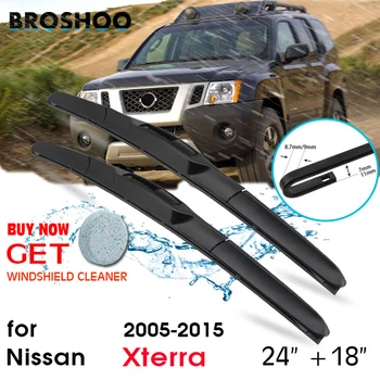 BROSHOO Чистачки за кола Естествен каучук за Nissan Xterra 24
