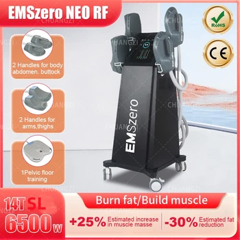 2024 HOT-Selling Emszero Neo DLS-EMSLIM електромагнитна машина за отслабване Nova 14 T 6000W Power 4 дръжка и тазова възглавница