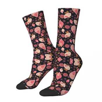 Вулва цвете модел чорапи Harajuku пот абсорбиращи чорапи всички сезони дълги чорапи аксесоари за мъж жена коледни подаръци