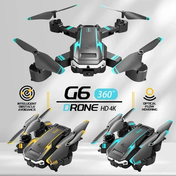 Професионален сгъваем квадрокоптер Въздушен дрон S6 HD камера GPS RC хеликоптер 360° ролка WIFI Подаръци за играчки за избягване на препятствия Нов G6