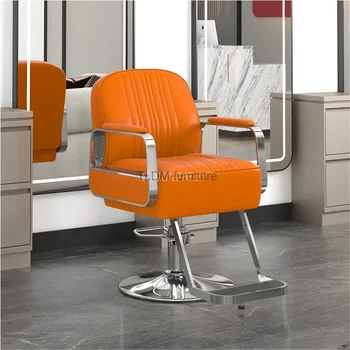 стилист Професионални фризьорски столове Ергономична кожа Луксозен въртящ се стол Фризьорски салон Шезлонги Бръснарско оборудване MQ50BC