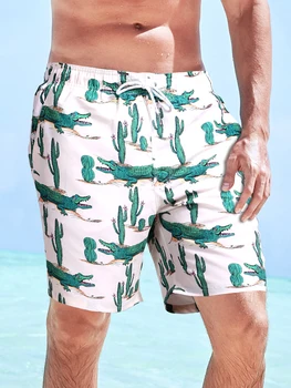 Мъжко плажно облекло Мъжки шорти Бързосъхнещи Торбести мъжки бански костюми Джогър шорти Мода плажни шорти Триъгълна подплата GMA1648