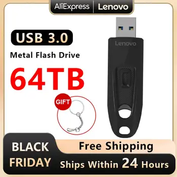Lenovo 64TB USB 3.0 USB флаш памети Високоскоростен диск с писалка 16TB USB памет 4TB 2TB U диск 128GB водоустойчив за компютър лаптоп PC