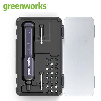 Greenworks Mini Screwdriver Set Max 8Nm 4V акумулаторна електрическа отвертка 2000mAh Li-ion USB акумулаторна с 26 бита
