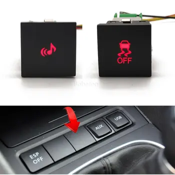 Car LED DRL светлина музика Бутон за контрол на стабилността на превозното средство с тел за VW Golf 6 Jetta Caddy Scirocco Touran 2006 - 2012