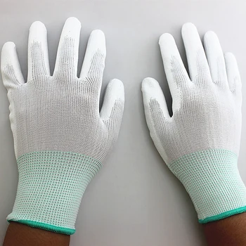 Антистатични ръкавици Антистатични електронни работни ръкавици Pu пръст покритие пръст PC Antiskid за защита на пръстите