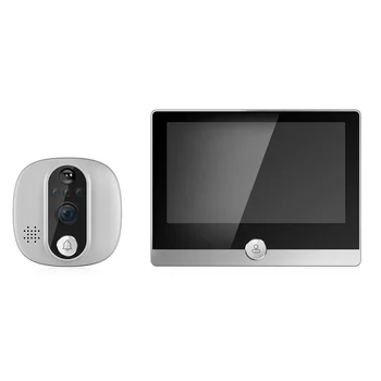 4.3 инчов TUYA WiFi LCD екран цифров звънец 1080P домофонна нощно виждане електронен шпионка врата камера зрителя