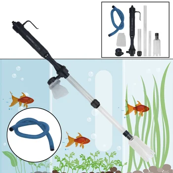 Инструмент за почистване на чакъл Вакуум аквариум риба резервоар тръба отстраняване на отпадъци електрически вода смяна помпа филтри инструменти смяна на вода