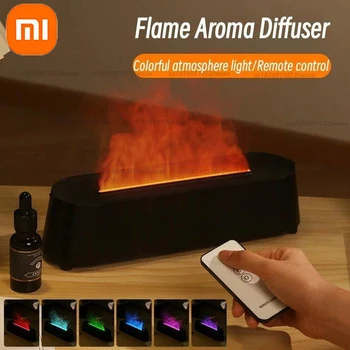 Xiaomi цветен пламък аромат дифузьор USB Начало Ароматерапия Етерично масло Difusor Ултразвуков овлажнител на въздуха с дистанционно управление