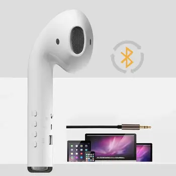 Гигантски слушалки Bluetooth-съвместим високоговорител Портативен безжичен музикален високоговорител поддържа FM радио творчески подарък за рожден ден X3UF