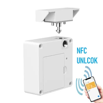Интелигентно заключване на шкафа Невидими електронни брави за шкафчета IC карта NFC отключване на шкафче Чекмедже за шкаф за сауна Интелигентни брави за мебели