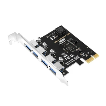 4 порт USB PCIE адаптер USB разширение карта адаптер карта контролер разширителна карта за настолни аксесоари