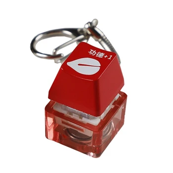 Red Heart Keycap Механични клавишни превключватели Тестер RGB светещ ключодържател