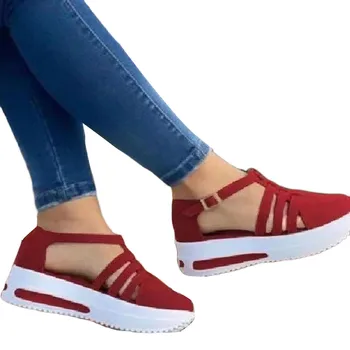 Платформа сандали за жени глезена каишка случайни катарама сандали Hangout обувки за подаръци за рожден ден Новогодишни подаръци