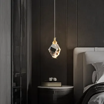 Модерна LED висулка полилей пътека висяща лампа за хол трапезария спалня нощно легло декорация на дома осветително тяло блясък