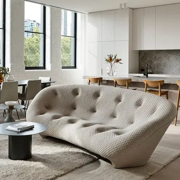 Мебели за хол италиански луксозен диван черупка хол малък домакински дизайнер кърпа минималистичен диван облак диван