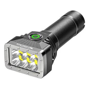 Преносимо ярко фенерче 6LED глави факли Къмпинг светлина лампа USB акумулаторна външна къмпинг риболов преносимо фенерче