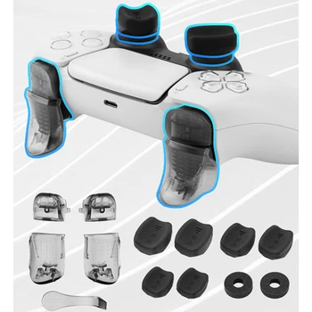 FPS прецизен комплект от подобрители за PS5 контролер Trigger Extender и Thumb Grip Covers Раменни бутони Бутони за разширение