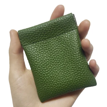 Pu кожена монета чанта жени мъже малки мини къс портфейл чанта пари промяна ключ слушалки притежателя на кредитна карта