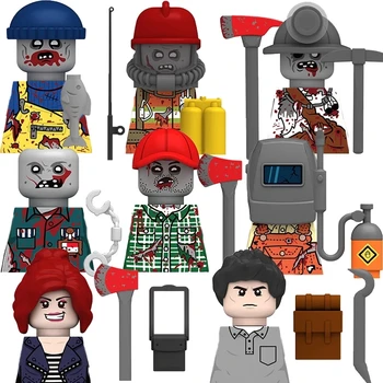 MOC City Horror Building Blocks Zombie Firefighter Action Figures Хелоуин подарък играчки за деца N101-108