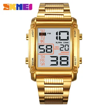 SKMEI Електронни мъжки ръчни часовници Мода Ретро Спорт Мъжки цифрови часовници Мъжки водоустойчив часовник Chrono Мъж reloj hombre