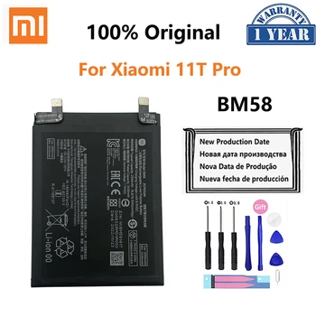 100% оригинална батерия за телефон BM58 5000mAh за Xiaomi 11T Pro 11TPro батерии за подмяна на телефони Bateria