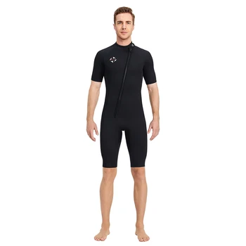 Мъжки 3mm еднокомпонентен водолазен костюм с къс ръкав Слънцезащита Топъл сърф неопренов дълбоко удебелен средно голям бански костюм