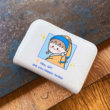 Малка чанта женски карикатура сладък къса карта чанта за ежедневна употреба за носене