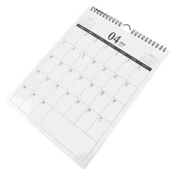 2024 Стенен календар Прост стил Планировчик на бележки за Office Lucky Cat A4 Календари Обърнете хартията на страницата