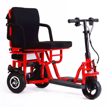 Лек електрически скутер с електромагнитна спирачка преносима батерия подвижен сгъваем скутер за възрастни хора с увреждания - BZ-24250