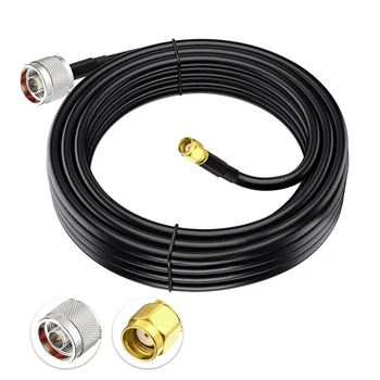 Eightwood N тип мъжки удължителен кабел коаксиален RP-SMA мъжки към LMR240 10 фута 305cm за антена Yagi WiFi антена въздушен рутер