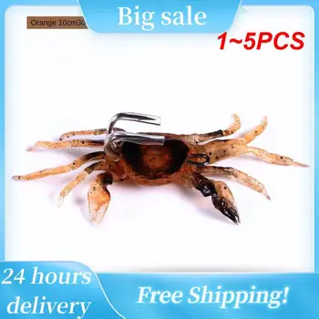 1~5PCS 8/10CM Bionic Crab Силиконова мека стръв Изкуствена реалистична риболовна примамка Сладководна риба Jig Head Bait за риболовни принадлежности