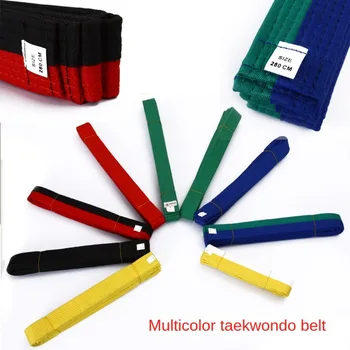 Cotton Taekwondo Belt Black/Red/Green/Yellow Uniform Karate Random Belt for Adult Children 2.2/2.8M Colorful