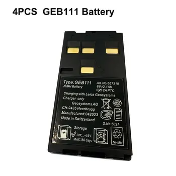 4PCS GEB111 Батерия за TPS TC RCS GS SR Серия DINA03 10 Електронно ниво на геодезия NI-MH 6V 2100mAh