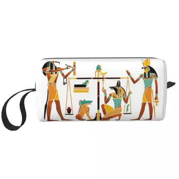 Претегляне на душата Козметична чанта Дамски чанти за грим Египетски Древен Египет Пътуване Ежедневна тоалетна чанта Организатор чанта за съхранение