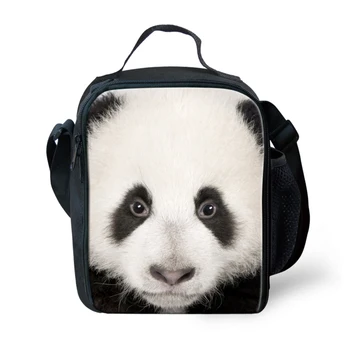 FORUDESIGNS сладък печат животински панда обяд чанта за жени 3d тийнейджър момичета храна чанта изолирани деца обяд кутия за училище пикник чанта