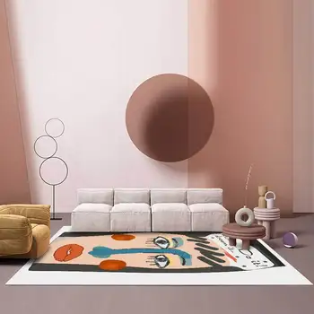 Модерна мода Абстрактно изкуство килим Creative карикатура портрет 3D печат килими за хол спалня площ килими масичка за кафе мат