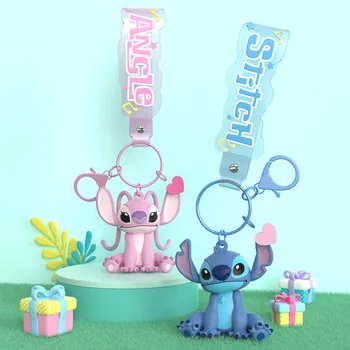 Kawaii Disney аниме хоби бод ключодържател висулка нов силиконова кукла кола ключодържател училище чанта висулка двойка рожден ден подарък