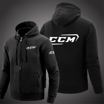 CCM 2023 Нова пролет и есен Популярни улично облекло върховете удобни случайни плътен цвят цип пуловер печат палто