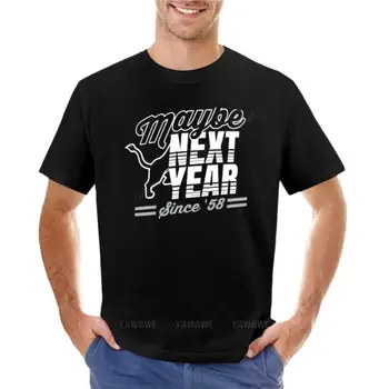 мъжка тениска о-образно деколте топ тениска Може би следващата година тениска черна тениска тениска къса котка ризи сладък върхове черни тениски за мъже