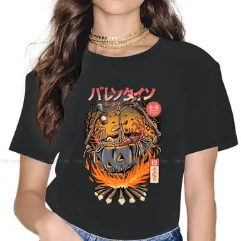 Ramen Spooky TShirt За момичета Ghost Spooky Lover Tees Style Female T Shirt 4XL Soft Printed Loose