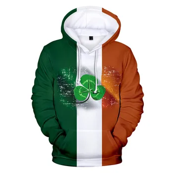 2024 гореща мода стил Ливърпул личност палто ирландски зелен печат фигура мъже общи висококачествени яке суитчър качулка