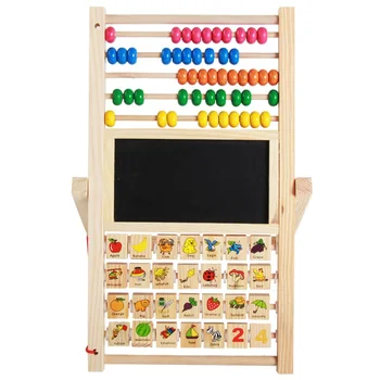 Мултифункционален чертожна дъска знания Познание Abacus Дървени Монтесори ранно образователно броене Математически играчки за деца подарък