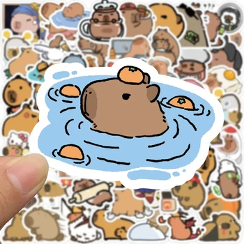 10/30/50/100pcs Смешни карикатура Capybara стикери Kawaii аниме Decal лаптоп скейтборд велосипед канцеларски животински стикер детски играчки