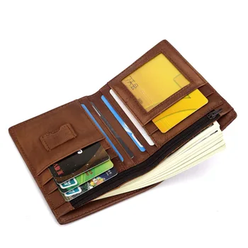 Мъжки портфейл телешка анти-кражба RFID банка кредитна карта реколта CoinBag естествена кожа износени чантата притежателя на картата пътуване бизнес