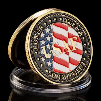 позлатена възпоменателна монета F-35 Светкавица II JSF сувенири и подаръци Военновъздушни сили на САЩ предизвикателство монети и подаръци