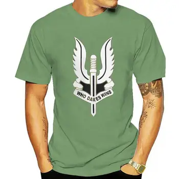 Специална въздушна служба Британските специални сили, които се осмеляват да спечелят мъжка тениска Тениска с кръгло деколте 100% памук 6XL облекло