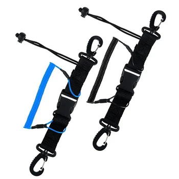2 Pack Водолазни въжета за гмуркане Ремъци за камера с катарами за бързо освобождаване за светлини за гмуркане Подводен инструмент за гмуркане полюс синьо / черно