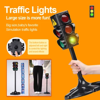 Голям светофар светофар фар сцена аксесоари безопасност образование подпори деца симулация играчка модел B045