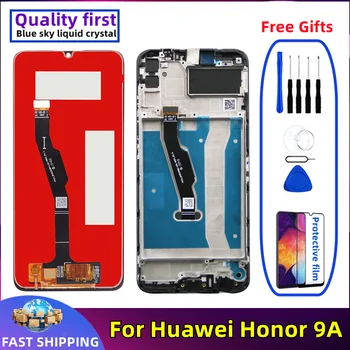 За Huawei Honor 9A LCD MOA-LX9N оригинал с рамка мобилен телефон дисплей сензорен екран дигитайзер събрание подмяна